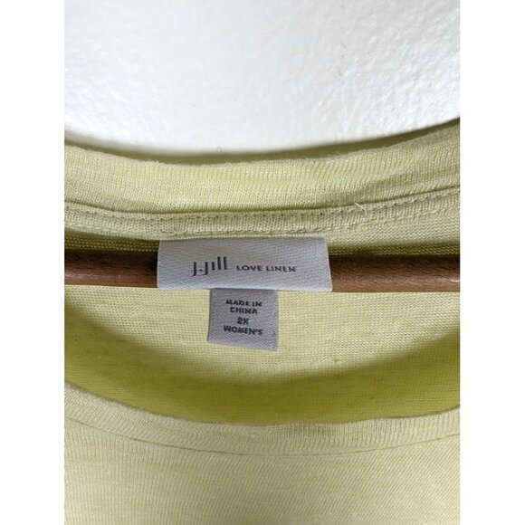 J jill Love Linen Top Size 2X Costal Beach Lagenlook Tunic Summer Lightweight - Picture 3 of 6
